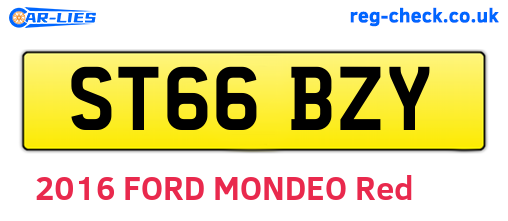 ST66BZY are the vehicle registration plates.