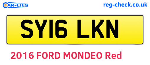 SY16LKN are the vehicle registration plates.