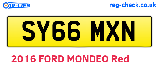 SY66MXN are the vehicle registration plates.