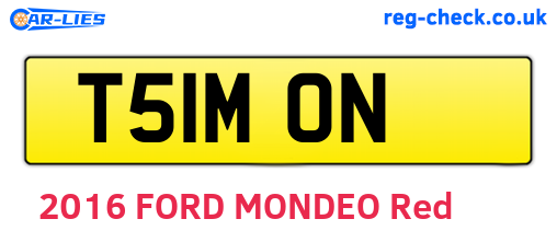 T51MON are the vehicle registration plates.