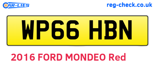 WP66HBN are the vehicle registration plates.