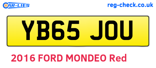 YB65JOU are the vehicle registration plates.