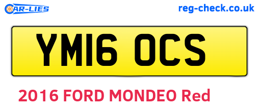 YM16OCS are the vehicle registration plates.