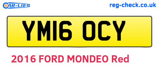 YM16OCY are the vehicle registration plates.