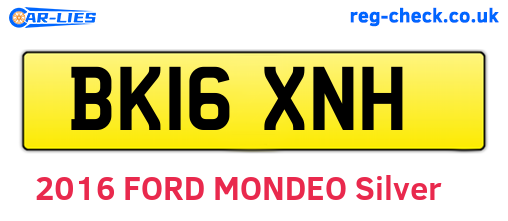 BK16XNH are the vehicle registration plates.