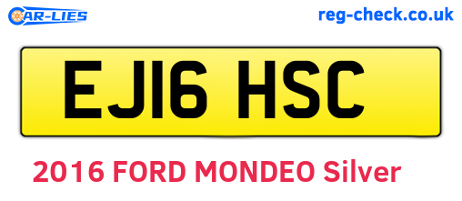EJ16HSC are the vehicle registration plates.