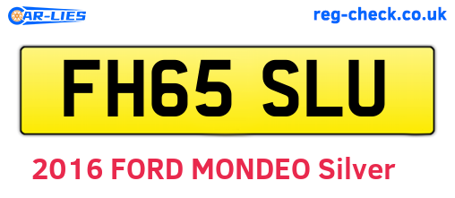 FH65SLU are the vehicle registration plates.