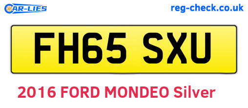 FH65SXU are the vehicle registration plates.