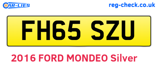 FH65SZU are the vehicle registration plates.