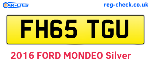 FH65TGU are the vehicle registration plates.