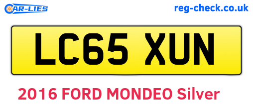 LC65XUN are the vehicle registration plates.