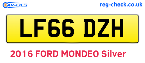 LF66DZH are the vehicle registration plates.