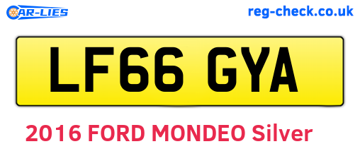 LF66GYA are the vehicle registration plates.