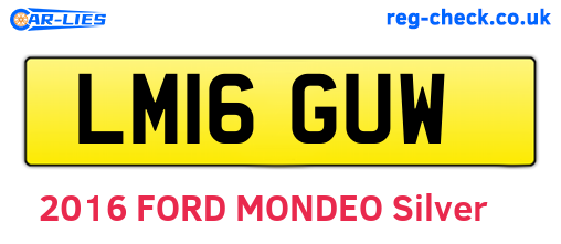 LM16GUW are the vehicle registration plates.