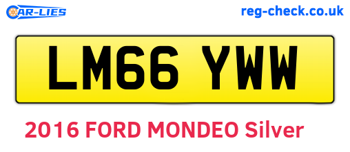 LM66YWW are the vehicle registration plates.
