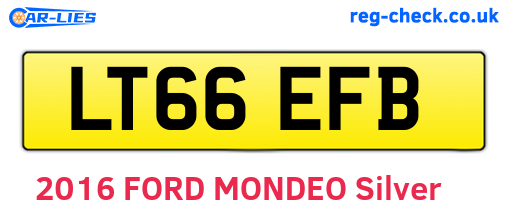 LT66EFB are the vehicle registration plates.