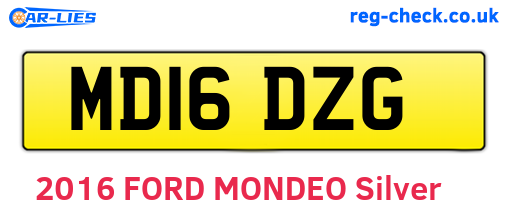 MD16DZG are the vehicle registration plates.