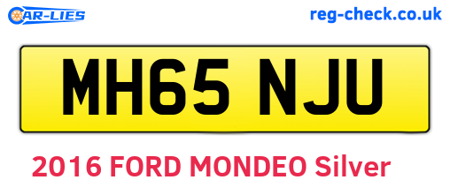 MH65NJU are the vehicle registration plates.