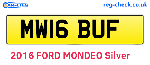 MW16BUF are the vehicle registration plates.