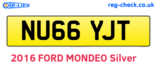 NU66YJT are the vehicle registration plates.