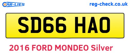 SD66HAO are the vehicle registration plates.