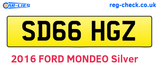 SD66HGZ are the vehicle registration plates.