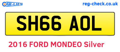 SH66AOL are the vehicle registration plates.