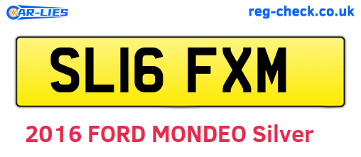 SL16FXM are the vehicle registration plates.