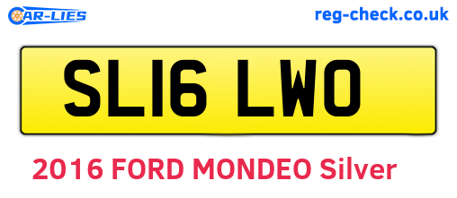 SL16LWO are the vehicle registration plates.