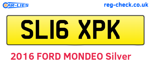 SL16XPK are the vehicle registration plates.