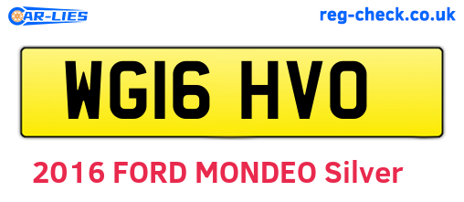 WG16HVO are the vehicle registration plates.