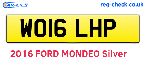 WO16LHP are the vehicle registration plates.