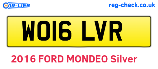 WO16LVR are the vehicle registration plates.