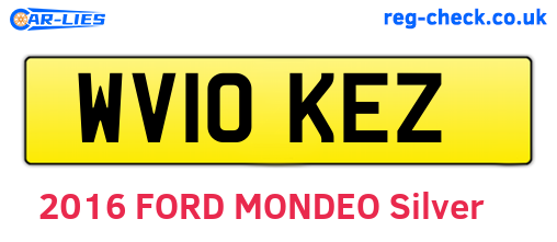WV10KEZ are the vehicle registration plates.