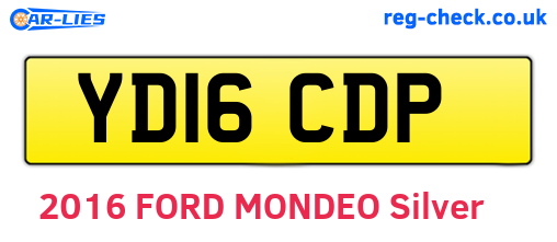 YD16CDP are the vehicle registration plates.