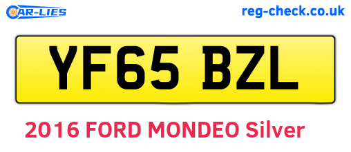 YF65BZL are the vehicle registration plates.