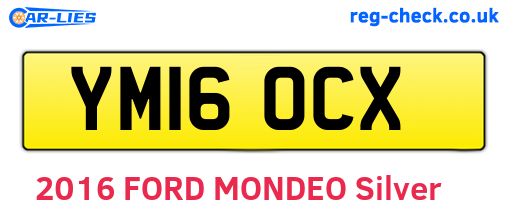 YM16OCX are the vehicle registration plates.