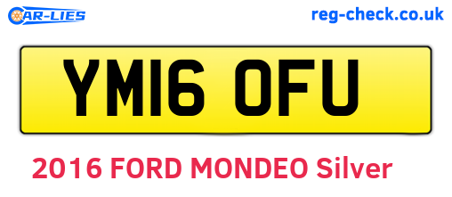 YM16OFU are the vehicle registration plates.