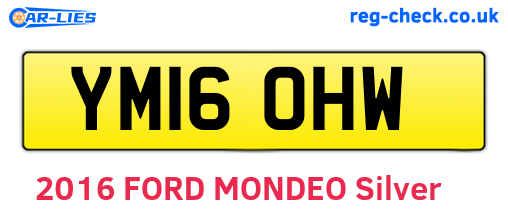 YM16OHW are the vehicle registration plates.