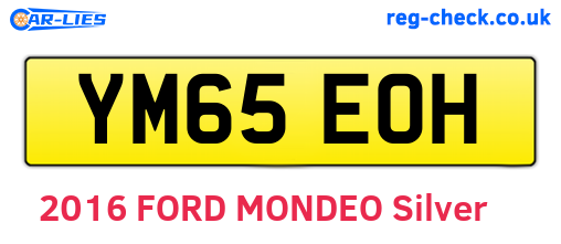YM65EOH are the vehicle registration plates.