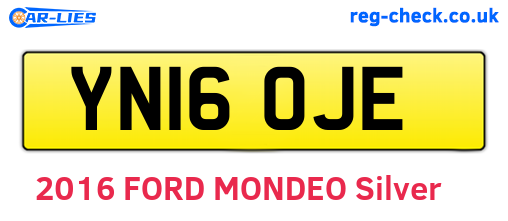 YN16OJE are the vehicle registration plates.