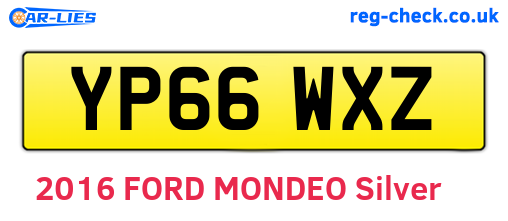 YP66WXZ are the vehicle registration plates.