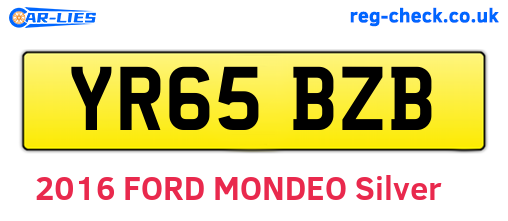 YR65BZB are the vehicle registration plates.