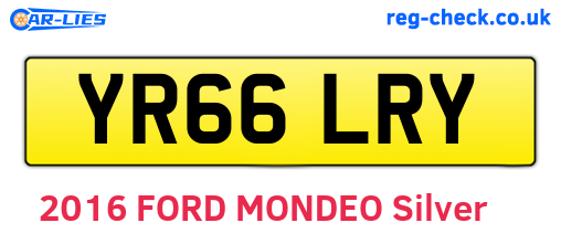 YR66LRY are the vehicle registration plates.