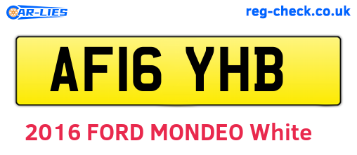 AF16YHB are the vehicle registration plates.