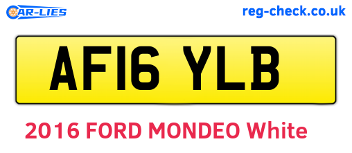 AF16YLB are the vehicle registration plates.