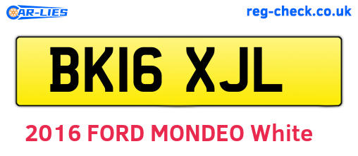 BK16XJL are the vehicle registration plates.