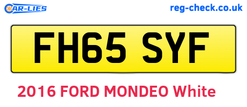 FH65SYF are the vehicle registration plates.