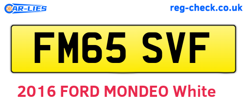 FM65SVF are the vehicle registration plates.
