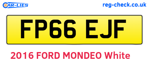 FP66EJF are the vehicle registration plates.